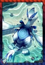 3_toes 5_fingers absurd_res anus arms_out avian back_spines biped blue_body blue_countershading blue_markings border bubble cha0sapien countershading day dustedpollen feet female feral fingers generation_2_pokemon genitals hi_res inner_labia large_female legendary_pokemon long_tail looking_up lugia lying markings nintendo on_back outside partially_submerged pink_anus pokemon pokemon_(species) rock sand signature solo spread_legs spreading tail text thick_tail toes url vulva watermark white_body white_sclera winged_arms wings