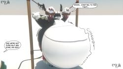 ayax_(ayaxstudio) bbm big_ass bubble_butt furry huge_ass inflation luzynocheln overweight ssbbm thick_thighs weight_gain wide_hips