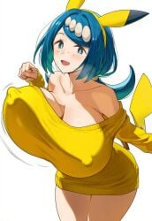 big_breasts bouncing_breasts circle_ueponzu lana's_mother_(pokemon) milf pokemon pokemon_sm sweater