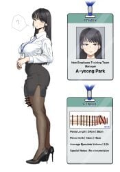 1futa 2026 ass big_ass big_breasts big_butt big_penis black_hair breasts brown_eyes bulge bulge_through_clothing butt casual censor_bar censored censored_penis character_name clothed clothing curvy curvy_figure eggcandy employee_uniform english english_text eyebrows_visible_through_hair eyelashes footwear foreskin full_body fully_clothed futa_only futanari genitals hi_res highres huge_cock id_card legwear light-skinned_futa light_skin long_hair mole mole_under_eye office_clothing office_lady original original_character penis penis_under_clothes penis_under_pantyhose penis_under_skirt penis_visible_through_clothing png see-through see-through_clothing side_view solo solo_futa thick_penis thick_thighs uncircumcised uncut uniform veiny_penis white_background