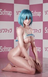 3d athletic athletic_female blue_eyes blue_hair breasts busty darts77 dead_or_alive female female_focus female_only hourglass_figure medium_breasts nico_(doa) pinup pinup_pose shoulder_length_hair tagme wide_hips
