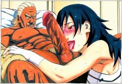 1boy 1girls ai_generated ass big_ass big_breasts big_penis black_hair breasts brown_skin busty cheating cheating_wife cock_worship completely_nude cum dark-skinned_male dark_skin huge_cock interracial kurenai_yuhi licking licking_penis light-skinned_female light_skin lipstick makeup male/female manga_style masashi_kishimoto_style mature mature_female milf naruto_(series) naruto_shippuden netorare ntr nude penis penis_on_face penis_on_head raikage sex uncensored white_skin worship