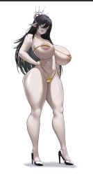 amidasketchbook big_ass big_breasts bikini black_hair golden_bikini goth goth_girl high_heels image indie_virtual_youtuber layna_lazar pale-skinned_female pale_skin pointy_ears solo_female solo_focus thick_thighs virtual_youtuber