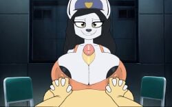1futa 1girls animated anthro areolae background beat_banger big_breasts big_penis black_hair black_nipples bra breasts clothed_paizuri detailed_background domestic_dog first_person_view furry furry_only futa_on_female futanari holding_hands huge_breasts huge_cock interlocked_fingers intersex komdog komponi large_breasts long_hair looking_at_viewer massive_breasts miso_souperstar nipple_bulge officer_pai_(miso_souperstar) paizuri paizuri_under_clothes penis police police_hat police_uniform policewoman pov smile titfuck tofu_(miso_souperstar) toriel_beat_banger white_fur