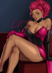 capcom crimson_viper earrings female female_only gloves long_gloves miracleseedlin1 solo street_fighter street_fighter_6