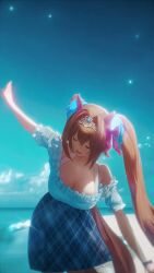 animated beach daiwa_scarlet_(umamusume) huge_breasts live2d tagme umamusume umamusume_pretty_derby video