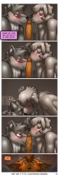 absurd_res alphonse_(james_howard) anthro bisexual_male canid canine canis comic deep_throat dialogue domestic_cat domestic_dog felid feline felis female first_person_view group group_sex hi_res james_howard jill_(james_howard) male male/female male/male mammal oral oral_penetration patreon penetration richard_(james_howard) sex threesome trio wolf