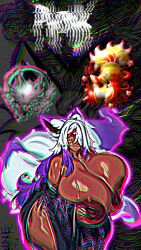 2026 2d big_ass big_breasts big_butt dark_skin edit fox_girl foxes_inn japanese_clothes kagayaki_(foxes_inn) kimono long_hair massive_areolae massive_breasts mature_female milf multicolored_hair multiple_tails nasuisi nesu nipples phonk puffy_nipples purple_hair red_eyes smile solo_female sweat tail thick_ass thick_butt thick_thighs thighs very_long_hair white_hair wide_hips