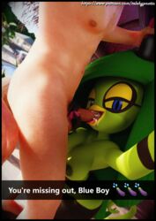 3d 3d_model blowjob bodily_fluids breasts cum deadly_six duo fellatio female genital_fluids green_hair green_skin handjob hi_res horn human human_on_humanoid humanoid interspecies kabalmystic male mammal nude oral oral_penetration oral_sex penile penis sega sex sonic_(series) sonic_lost_world sonic_the_hedgehog_(series) straight telehypnotic zeena zeena_(kabalmystic) zeti zeti_(species)