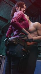 1080x1920 1boy 1girls 3d 3d_animation amateur_artist animated ass ass_focus capcom claire_redfield clothed_female clothed_sex cumming dark_hair faceless_male female_focus fully_clothed_female gnightsound holding_hip holding_wrist jeans light-skinned_female light-skinned_male looking_away looking_down loop looping_animation no_sound outercourse partially_clothed_male penis_between_thighs ponytail resident_evil resident_evil_2 short_playtime short_video shorter_than_10_seconds standing tagme thigh_job thigh_sex vertical_video video video_games