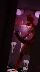3d 3d_(artwork) alone behind_curtain big_balls big_penis blender breasts breasts_out cock_ring cum cum_everywhere cum_on_ground cum_on_wall cumshot ears energy_drink eyes_on_penis five_nights_at_freddy's flared_penis fox_ears foxy_(fnaf) foxy_(psychojohn2) futanari green_eyes holding_penis horny horse_penis horsecock horsecock_futa horsecock_futanari logo looking_at_penis masturbating masturbating_futa masturbation moaning moaning_in_pleasure moans naked naked_futa peeking pink_light pirate_cove red_skin rktzxq robot robot_futa robot_girl solo stage standing standing_masturbation text tits tongue tongue_on_face tongue_out wet wet_penis