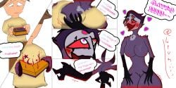 absurd_res anthro avian bird breast_expansion breasts bruhiii crossgender curvy_figure expansion female forced forced_transformation gender_transformation hellaverse helluva_boss hi_res human_to_anthro humanoid male mtf_transformation owl rule_63 solo species_transformation stolas_(helluva_boss) transformation transformation_sequence transformation_through_magic wide_hips