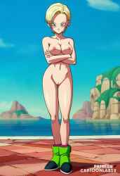 ai_generated android android_18 anime anime_style attractive blonde blonde_female blonde_hair blonde_hair_female cartoonlabsx completely_naked completely_nude completely_nude_female dragon_ball dragon_ball_super dragon_ball_z milf naked_body nude nude_female pussy pussy_lips tag_your_shit tits tits_out