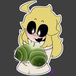 alternate_version_available blonde_hair fouggie green_eyes parasite sara_wickers stitches yaboifoglet