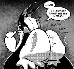 1girls anthro ass ass_clapping ass_focus bent_over big_ass bottom_heavy bubble_butt clapping_cheeks dialogue fat_ass feline female female_only furry furry_only gluteal_fold huge_ass large_ass looking_at_viewer looking_back massive_ass meowscarada png pokemon pokemon_(species) presenting presenting_hindquarters rear_view showing_off showing_off_ass solo talking_to_viewer text thick_ass thick_thighs thunder_thighs tmgthejust twerking wide_hips