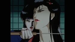 animated animated_gif beastiality benisato_(ninja_scroll) butt kagero_(ninja_scroll) kimono kunoichi naked_female ninja_scroll pussy_juice venomous zoofilia