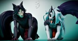 2boys 2femboys big_penis helluva_boss huge_cock impaer_jaster loona_(helluva_boss) mal0 male_only malo nude nude_male on_hands_and_knees rule_63 scp-1471 scp-1471-a scp-1471-a_(da.nilkaz) scp_foundation skull_head tongue tongue_out