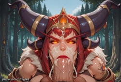 1boy 1girl ai_generated alexstrasza alternate_version_at_source big_ass big_breasts big_butt breasts_out cum cumming deepthroat dragon_girl dragon_horns forest glowing_eyes hips hips_wider_than_shoulders horns huge_breasts huge_penis human_male hypet lipstick long_hair milf motion_lines pov sex shiny shiny_skin steam steaming_body tagme thick thick_ass thick_hips thick_legs thick_thighs thighs video_game_character video_games voluptuous voluptuous_female wide_hips world_of_warcraft