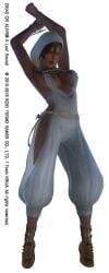 3d armpits arms_up artist_request athletic athletic_female big_breasts breasts brown_body brown_eyes brown_hair brown_skin brown_skinned_female busty cleavage dead_or_alive female female_focus female_only full_body hourglass_figure lisa_hamilton makeup pinup pinup_pose short_hair skimpy skimpy_clothes standing tagme wide_hips