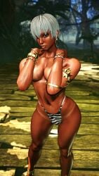 3d african african_female capcom dark-skinned_female dark_skin elena_(street_fighter) female female_focus female_only nsnaps16027 street_fighter tagme