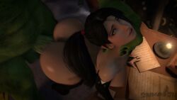 1boy 1girls 1monster 3d animated ass big_ass big_breasts bouncing_breasts choking dead_or_alive delaliciousva doggy_style domination evilaudio huge_breasts interspecies large_breasts light-skinned_female long_hair longer_than_30_seconds momiji_(ninja_gaiden) monster monster_on_female ninja_gaiden ogre ponytail rough_sex scavengersfm sex short_video shorter_than_one_minute size_difference slim_waist sound stockings stomach_bulge table tagme video