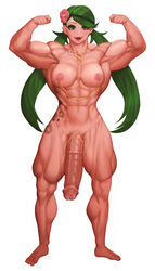 1futa abs animal_genitalia animal_penis areolae armpits big_penis bighamma breasts color completely_nude dark_skin equine_penis feet flaccid flexing flower_in_hair front_view futa_only futanari green_eyes green_hair horsecock huge_cock huge_penis human human_with_animal_genitalia human_with_horsecock intersex large_penis long_hair long_penis looking_at_viewer mallow_(pokemon) medial_ring midriff muscles muscular muscular_intersex muscular_thighs nintendo nipple_piercing nipples nude penis penis_to_the_knees piercing pokemon pokemon_sm pose posing sheath spread_arms standing tattoo toes twintails veins veiny_penis