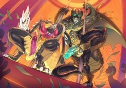 2024 abs alatreon alexander_(lieutenantskittles) ambiguous_gender anthro anthrofied arm_spikes balls banknote biceps big_penis bouncing_penis capcom chin_horn claws crouching dancing detailed detailed_background detailed_scales dewclaw digitigrade dragon duo_focus dutch_angle elbow_spikes elder_dragon erection facial_horn fan_character fangs foreskin frill_(anatomy) front_view furgonomic_piercing furgonomics genitals grey_claws group hands_behind_head head_spikes hi_res holding_money holding_object horn horn_piercing horn_ring_(piercing) humanoid_genitalia humanoid_penis inside javkiller knee_spikes leg_spikes low-angle_view male male_anthro male_focus male_stripper membrane_(anatomy) membranous_wings money monster_hunter motion_lines muscular muscular_male mythological_creature mythological_scalie mythology nergigante nipple_piercing nipple_ring nipples nude on_one_leg pecs penis piercing pole pole_dancing pose presenting presenting_penis raised_leg retracted_foreskin ring_piercing scales scalie sergio_(lieutenantskittles) sharp_teeth silhouette spiked_tail spikes spikes_(anatomy) spread_legs spreading stage standing stripper tail tail_frill teeth vein veiny_penis white_claws wing_spikes wings