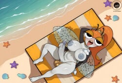 1futa 4_arms ai_assisted alternate_breast_size alternate_version_at_source alternate_version_available antennae_(anatomy) artist_logo artist_name artist_signature balls_in_panties beach beach_background beach_towel big_breasts black_eyes detailed_background digital_media_(artwork) disney disney_channel erect_penis exposed_breasts exposed_penis futa_only futanari ginger_female gloves gloves_(marking) gold_eyeshadow gold_lipstick gray_areola gray_nipples hairband hairbow hand_behind_back hands_on_chest huge_breasts insect_girl insect_wings intersex light-skinned_female looking_pleasured lying_down lying_on_back massive_breasts masturbation non-mammal_breasts ocean orange_hair panties ponytail precum pussy_visible_through_panties relaxing sand seashells sexy sexy_body shoreline solo_female solo_focus stroking_penis sunbathing tammy_(the_buzz_on_maggie) tammy_zesty the_buzz_on_maggie thick_thighs watermark wide_hips