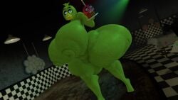3d big_ass big_breasts big_tummy bimbo chica_(fnaf) classic_chica_(fnaf) cupcake_(fnaf) five_nights_at_freddy's fnaf1_location hyper_ass hyper_breasts selfupload solo vrchat vrchat_avatar wtf