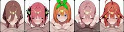 :>= ai-created ai_generated animated blowjob blowjob_face blue_eyes brown_hair dark-skinned_male fellatio go-toubun_no_hanayome group_sex large_penis light-skinned_female light-skinned_male multiple_boys multiple_girls nakano_ichika nakano_itsuki nakano_miku nakano_nino nakano_yotsuba oral orange_hair pink_hair simple_background small_penis small_penis_humiliation tagme video watermark white_background
