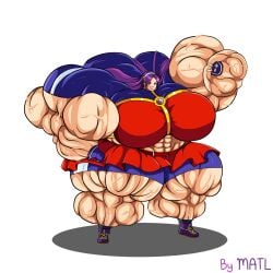 abs athena_asamiya biceps big_breasts big_muscles breasts female hair huge_breasts huge_muscles hyper_muscles king_of_fighters large_breasts large_muscles long_hair matl muscles muscular muscular_arms muscular_female muscular_legs muscular_thighs pecs purple_hair