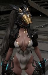 3d armor big_breasts bunny_(the_first_descendant) grey_hair helmet nexon screencap the_first_descendant thick_thighs ultimate_bunny