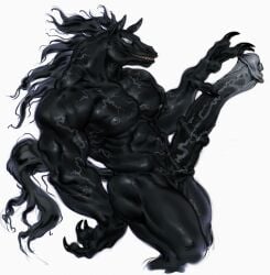 1boy abs alien animal_genitalia animal_penis anthro balls biceps big_balls big_penis erection horse horse_venom_(marvel) horsecock male male_only marvel marvel_comics muscular_anthro pecs penis precum precum_drip shepherdart spider-man_(series) symbiote venom venom_(marvel)