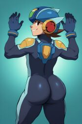 1boy ai_generated bodysuit fusion lan_hikari male_only mega_man mega_man_battle_network megaman.exe