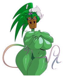 1girls 2019 5_fingers alien alien_girl anthro anthro_only anthrofied bare_shoulders big_breasts blaster blaster_master blaster_master_zero blaster_master_zero_2 breasts female female_only flora_fauna goggles green_hair green_skin hair hips huge_breasts humanoid humanoid_hands hyper_breasts kanna_(blaster_master) large_breasts mob_face nintendo plant plant_girl plant_humanoid plantie slb solo solo_female tail thick thick_thighs thighs top_heavy video_games watermelon_panties wide_hips