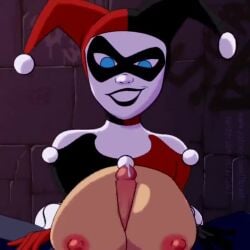 1boy 1girls animated areolae batman batman:_the_animated_series batman_(series) big_breasts boobjob breasts female harley_quinn harley_quinn_(classic) high_resolution male male/female mp4 musi_cassie nipples paizuri sex smile sound sound_effects tagme throat_(artist) video