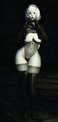 <3 3d animated artist_request bethesda_softworks female nier:_automata skyrim source_request tagme the_elder_scrolls thighhighs wide_hips yorha_2b