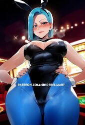 1girls ai_generated aqua_eyes aqua_hair ass big_ass big_breasts big_butt big_penis blue_eyes blue_hair breasts bulma bulma_(bunny) bulma_briefs bunny_ears bunnysuit choker dark-skinned_male dragon_ball dragon_ball_z female huge_breasts interracial large_ass large_breasts large_penis light-skinned_female looking_at_viewer medium_hair milf penis petplay pink_lipstick roleplay seductive_eyes seductive_look seductive_mouth short_hair sinderellaart thiccwithaq_(ai_style) tie turquoise_eyes turquoise_hair viewed_from_below