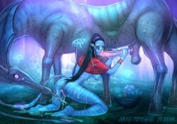 absurd_res alien alien_girl alien_only avatar direhorse disney duo female feral hi_res human male male/female mammal mistress_ilum mo’at moat_(character) na'vi zoophilia