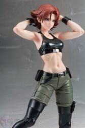 ai_generated bare_midriff female female_only fully_clothed meryl_silverburgh metal_gear metal_gear_solid midriff midriff_baring_shirt tagme