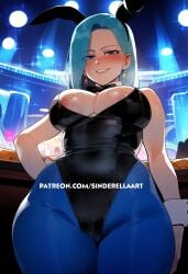 1girls ai_generated aqua_eyes aqua_hair ass big_ass big_breasts big_butt big_penis blue_eyes blue_hair breasts bulma bulma_(bunny) bulma_briefs bunny_ears bunnysuit choker dark-skinned_male dragon_ball dragon_ball_(classic) female huge_breasts interracial large_ass large_breasts large_penis light-skinned_female long_hair looking_at_viewer penis petplay pink_lipstick roleplay seductive_eyes seductive_look seductive_mouth sinderellaart thiccwithaq_(ai_style) tie turquoise_eyes turquoise_hair viewed_from_below