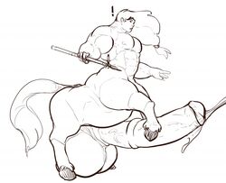 ! 2014 5_fingers abs animal_genitalia animal_genitalia_on_humanoid animal_penis balls biceps big_balls big_muscles black_and_white bodily_fluids centaur cum cumshot ejaculation equid equine_penis equine_taur genital_fluids hair hands-free holding_object holding_weapon hooves horsecock horsecock_on_humanoid huge_balls hyper hyper_balls hyper_penis line_art long_hair male male_only mammal mammal_taur medial_ring melee_weapon monochrome muscular muscular_male nipples on_hind_legs orgasm pecs penis polearm quadruped side_view simple_background solo spear surprise taur vein veiny_penis weapon whatinsomnia white_background