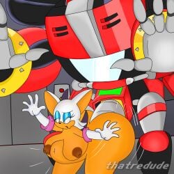 against_wall anal anal_sex bat big_ass big_breasts big_butt big_cock big_penis bulging_belly e-123_omega huge_cock leaning_against_wall pleasure_face robot robot_on_mobian robot_penis rouge_the_bat sega sonic_(series) sonic_the_hedgehog_(series) teal_eyes thatredude thick_penis