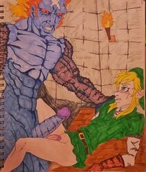 crying_with_eyes_open defeat demise_(zelda) gay link male male_only penis princeadam rape size_difference skyward_sword the_legend_of_zelda traditional_media_(artwork) twink yaoi