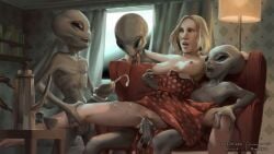 grey alien fan art