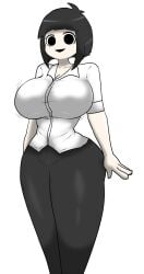 1girls breasts enigi09 female female_focus fukurogi_nodoka large_breasts light-skinned_female light_skin monster_of_absolute_evil thick_thighs thighs wide_hips zettai_aku_no_kaibutsu