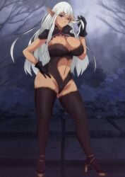 1girls artist_request big_breasts blue_eyes breasts commission curvy_figure elf elf_ears elf_female female high_heels leotard lord_of_the_rings oblivion oc original_character prostitute prostitution sex_slave sexy_female skyrim slave slavegirl solo_female suggestive_look suggestive_pose the_elder_scrolls thick_thighs thigh_highs thighhighs white_hair world_of_warcraft yumi_dark_elf