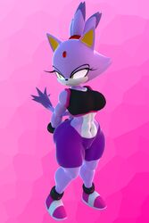 1girls 2019 3d abs animal_ears anthro big_breasts blaze_the_cat bracelet busty curvy eyelashes feline female female_only forehead_jewel front_view furry hourglass_figure humanoid lowkeydiag mammal midriff nipple_bulge pose posing princess royalty sega shadow shiny shiny_skin shoes short_hair simple_background solo sonic_(series) spread_legs spreading standing tail tube_top tubetop video_game video_games voluptuous wide_hips yellow_eyes yoga_pants