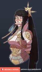 bit_gag black_hair bondage female female_only femsub fire_emblem fire_emblem_fates gag gagged long_hair mikoto_(fire_emblem) mole skelebomb