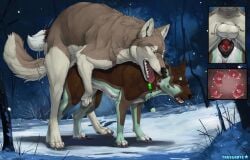 2025 animal_genitalia animal_penis animal_vulva balls biped brown_body brown_fur canid canine canine_genitalia canine_penis canine_vulva canis closed_eyes collar detailed_background digital_media_(artwork) domestic_dog erection female female_penetrated feral feral_on_feral feral_penetrated feral_penetrating feral_penetrating_feral from_behind_position fur genitals german_shepherd green_body green_fur group herding_dog hi_res impregnation knot knotting male male/female male_penetrating male_penetrating_female mammal multicolored_body multicolored_fur open_mouth outside_sex ovum pastoral_dog penetration penile penile_penetration penis penis_in_vagina red_penis sex sheppermint sperm_cell tan_body tan_fur tongue tongue_out trio truegrave9 vaginal_knotting vaginal_penetration vaginal_penetration white_body white_fur wolf